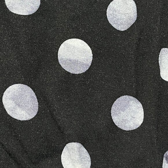 Philosphy Woman Knit Top Shirt Blue Black Dot Size 2X Stretch - Picture 4 of 7